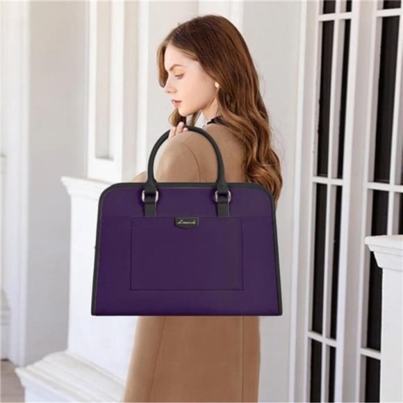 Laptop Tote Bag Large Capacity Lightweight Purple